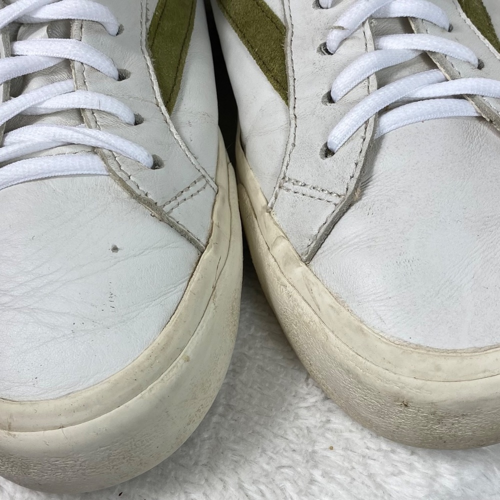 Madewell Sidewalk Sneakers Shoes Sz 9 White Leather Calf Hair Animal Print Low - Picture 7 of 10